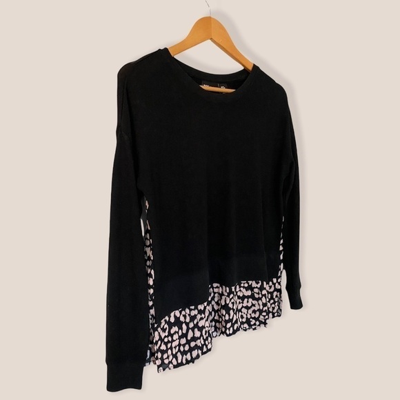 Jones New York Black Knit Leopard Top - Picture 2 of 8